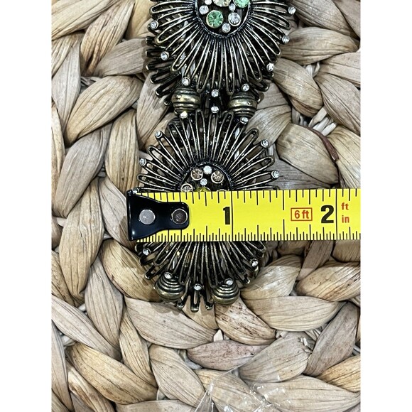 Victorian Art Deco Style Stretch Bracelet Rhinestone Filigree Fairy DEADSTOCK - Picture 5 of 6